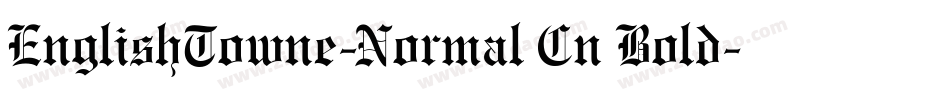 EnglishTowne-Normal Cn Bold字体转换